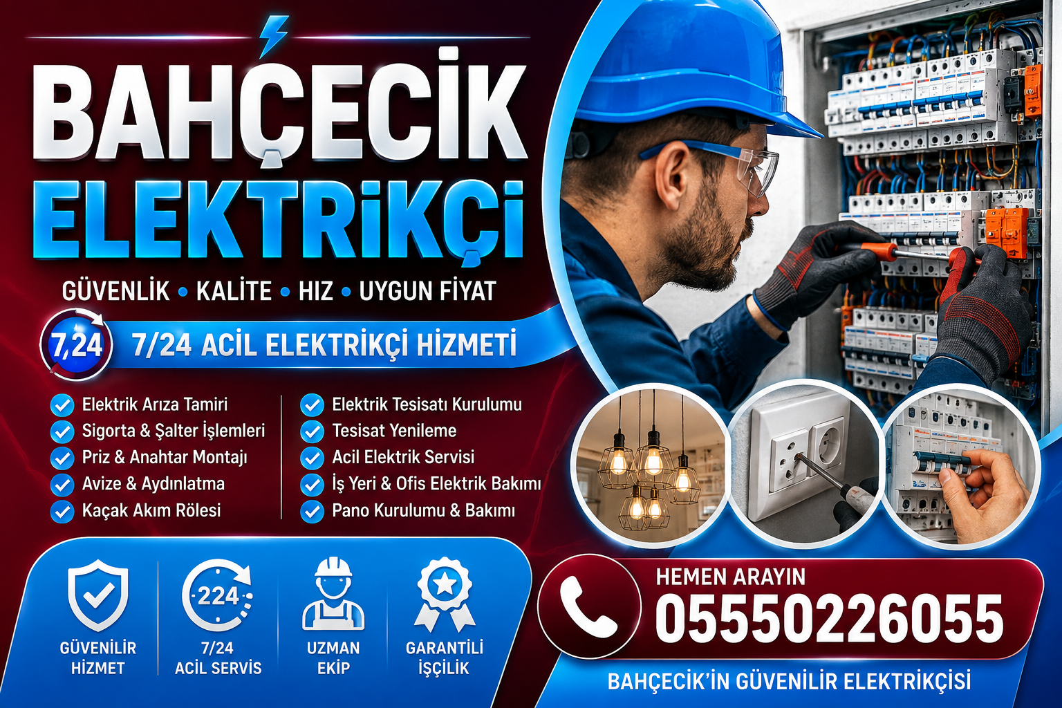 Bahçecik Elektrikçi | 7/24 Acil Elektrikçi ve Elektrik Ustası